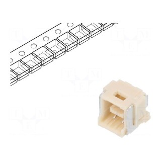 Socket | wire-board | male | CLIK-Mate | 2mm | PIN: 2 | SMT | 3A | Layout: 1x2