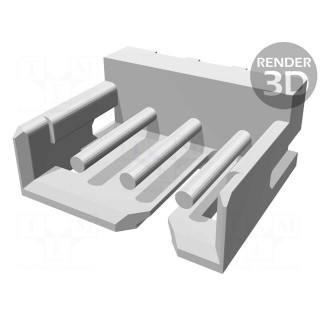 Socket | wire-board | male | CT | 2mm | PIN: 3 | THT | on PCBs | 4A | tinned