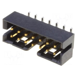 Socket | wire-board | male | Milli-Grid | 2mm | PIN: 14 | SMT | gold-plated