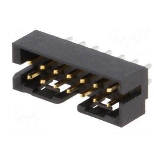 Socket | wire-board | male | Milli-Grid | 2mm | PIN: 14 | THT | gold-plated