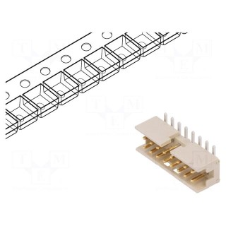 Socket | wire-board | male | Minitek | 2mm | PIN: 16 | SMT | on PCBs | 2A