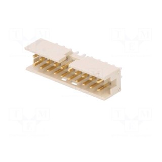 Socket | wire-board | male | Minitek | 2mm | PIN: 20 | THT | on PCBs | 2A