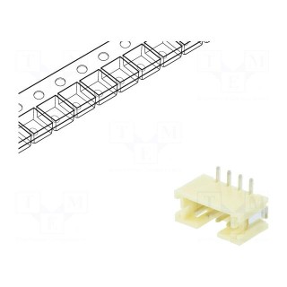 Socket | wire-board | male | PH | 2mm | PIN: 4 | pick and place | SMT | 100V