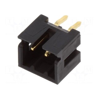 Socket | wire-wire/PCB | male | DF3 | 2mm | PIN: 2 | THT | on PCBs | straight