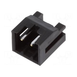 Socket | wire-wire/PCB | male | DF3 | 2mm | PIN: 2 | THT | on PCBs | tinned