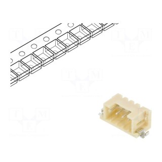 Socket | wire-wire/PCB | male | DF3 | 2mm | PIN: 4 | SMT | on PCBs | tinned