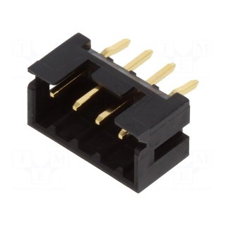 Socket | wire-wire/PCB | male | DF3 | 2mm | PIN: 4 | THT | on PCBs | straight