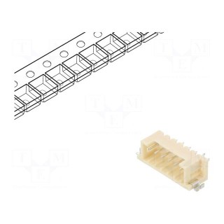 Socket | wire-wire/PCB | male | DF3 | 2mm | PIN: 6 | SMT | on PCBs | tinned
