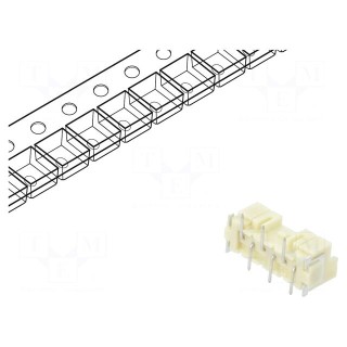 Socket | wire-board | male | XA | 2.5mm | PIN: 6 | SMT | 250V | 3A | -25÷85°C