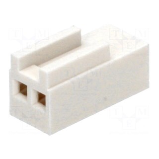 Wire-board | plug | female | KK | 2.5mm | PIN: 2 | w/o contacts | for cable