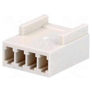 Plug | wire-board | female | KK | 2.5mm | PIN: 4 | w/o contacts | for cable