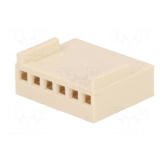 Plug | wire-board | female | KK | 2.5mm | PIN: 6 | w/o contacts | for cable