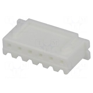 Wire-board | plug | female | XH | 2.5mm | PIN: 6 | w/o contacts | for cable