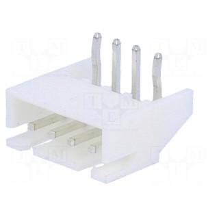 Wire-board | socket | male | A2501 | 2.5mm | PIN: 4 | THT | 250V | 3A | tinned