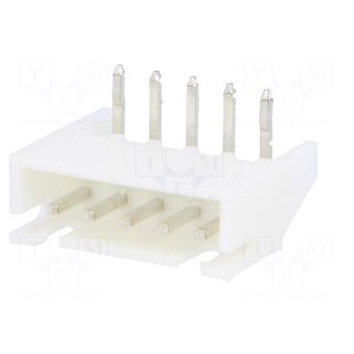 Socket | wire-board | male | A2501 | 2.5mm | PIN: 5 | THT | 250V | 3A | tinned