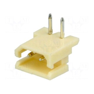 Socket | wire-board | male | A2506 | 2.5mm | PIN: 2 | THT | 250V | 3A | tinned