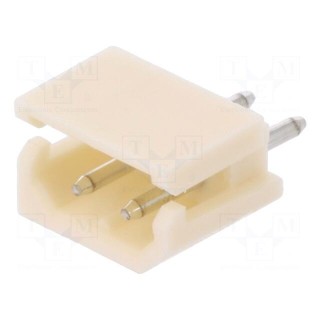Socket | wire-board | male | A2506 | 2.5mm | PIN: 2 | THT | 250V | 3A | tinned