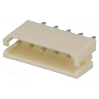 Socket | wire-board | male | A2506 | 2.5mm | PIN: 5 | THT | 250V | 3A | tinned