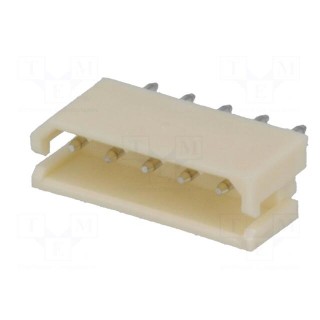 Socket | wire-board | male | A2506 | 2.5mm | PIN: 5 | THT | 250V | 3A | tinned