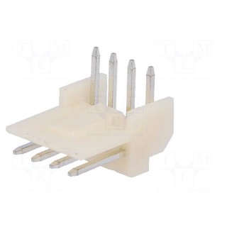 Wire-board | socket | male | EI | 2.5mm | PIN: 4 | THT | tinned | Layout: 1x4