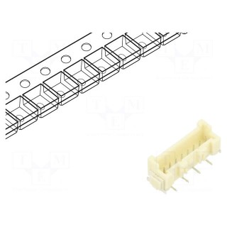 Socket | wire-board | male | XA | 2.5mm | PIN: 8 | SMT | 250V | 3A | -25÷85°C