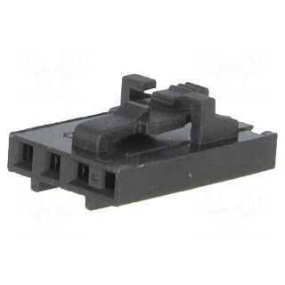 Plug | wire-board | female | 2.54mm | PIN: 4 | w/o contacts | for cable