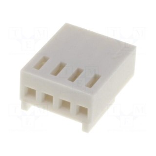Plug | wire-board | female | 2.54mm | PIN: 4 | w/o contacts | for cable