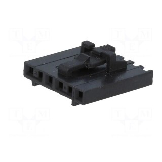 Plug | wire-board | female | 2.54mm | PIN: 6 | w/o contacts | for cable