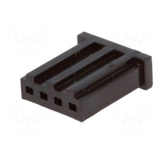 Plug | wire-board | female | AMPMODU MOD II | 2.54mm | PIN: 4 | for cable