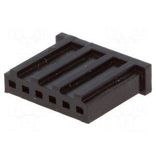 Plug | wire-board | female | AMPMODU MOD II | 2.54mm | PIN: 6 | for cable