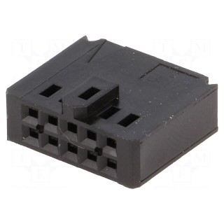 Plug | wire-board | female | AMPMODU MOD IV | 2.54mm | PIN: 10