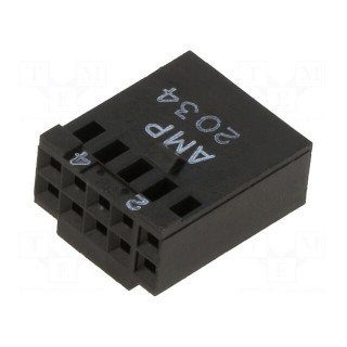 Plug | wire-board | female | AMPMODU MOD IV | 2.54mm | PIN: 10 | straight