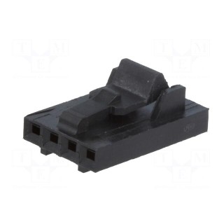 Plug | wire-board | female | AMPMODU MTE | 2.54mm | PIN: 4 | w/o contacts