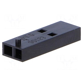 Plug | wire-board | female | C-Grid III | 2.54mm | PIN: 2 | w/o contacts