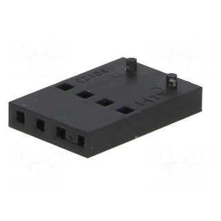 Plug | wire-board | female | C-Grid III | 2.54mm | PIN: 4 | w/o contacts