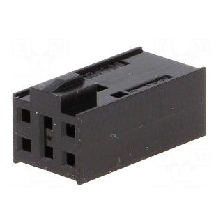 Plug | wire-board | female | C-Grid III | 2.54mm | PIN: 6 | w/o contacts