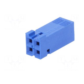 Plug | wire-board | female | DUBOX | 2.54mm | PIN: 4 | w/o contacts