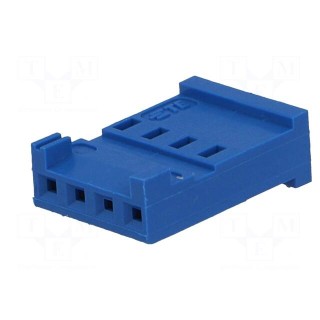 Plug | wire-board | female | HE14 | 2.54mm | PIN: 4 | w/o contacts