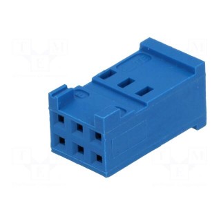 Plug | wire-board | female | HE14 | 2.54mm | PIN: 6 | w/o contacts