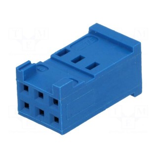 Plug | wire-board | female | HE14 | 2.54mm | PIN: 6 | w/o contacts