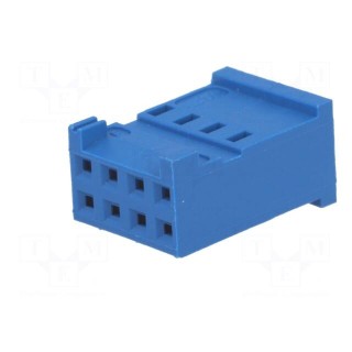 Plug | wire-board | female | HE14 | 2.54mm | PIN: 8 | w/o contacts