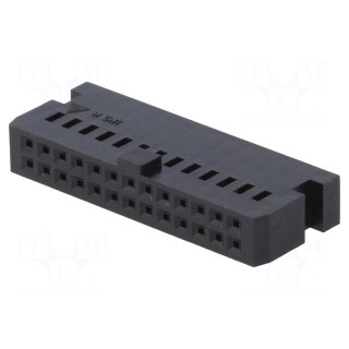 Plug | wire-board | female | HIF3C | 2.54mm | PIN: 26 | w/o contacts