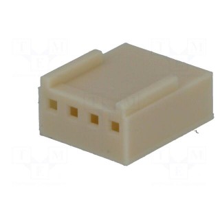 Plug | wire-board | female | NS25 | 2.54mm | PIN: 4 | w/o contacts | 250V