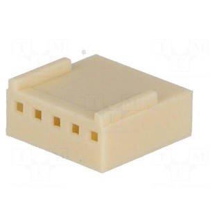 Plug | wire-board | female | NS25 | 2.54mm | PIN: 5 | w/o contacts | 250V