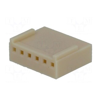 Plug | wire-board | female | NS25 | 2.54mm | PIN: 6 | w/o contacts | 250V