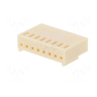Plug | wire-board | female | NS25 | 2.54mm | PIN: 8 | w/o contacts | 250V