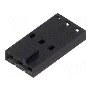 Plug | wire-wire/PCB | female | SL | 2.54mm | PIN: 3 | w/o contacts