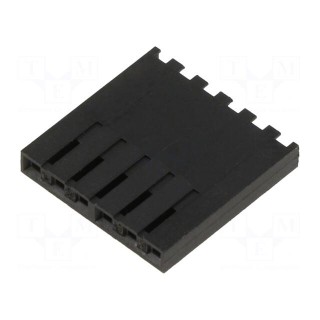 Plug | wire-wire/PCB | female | SL | 2.54mm | PIN: 6 | w/o contacts