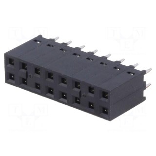 Socket | PCB to PCB | female | C-Grid III | 2.54mm | PIN: 16 | THT | tinned