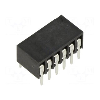 Socket | pin strips | female | 2.54mm | PIN: 12 | THT | on PCBs | tinned